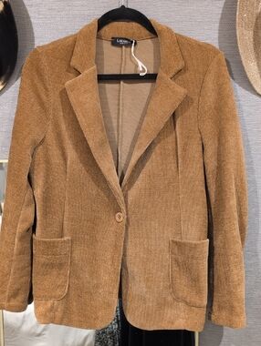 Women's Tan Corduroy Blazer Jacket